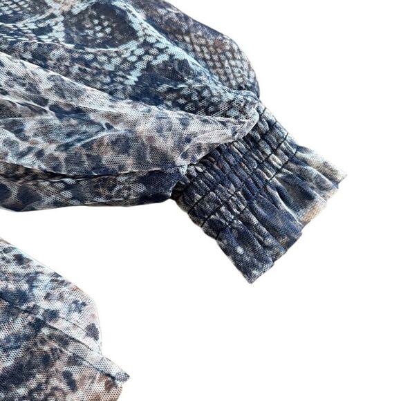 ALLSAINTS Perri Noche Tulle Top Blouse Animal Print 2 - Picture 6 of 9